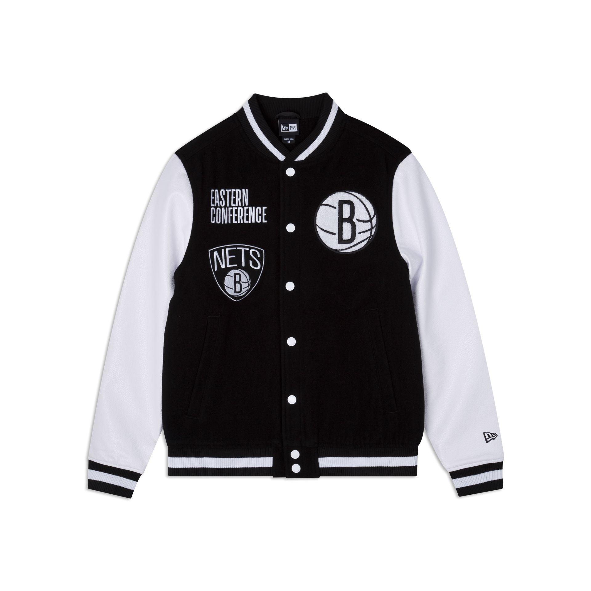 Brooklyn Nets Black Varsity Jacket Male Product Image