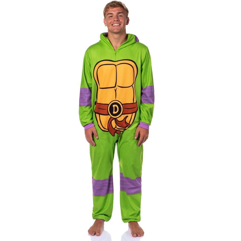 Intimo Teenage Mutant Ninja Turtles Mens' Union Suit Costume Pajama (Donatello, S/M) Green Product Image