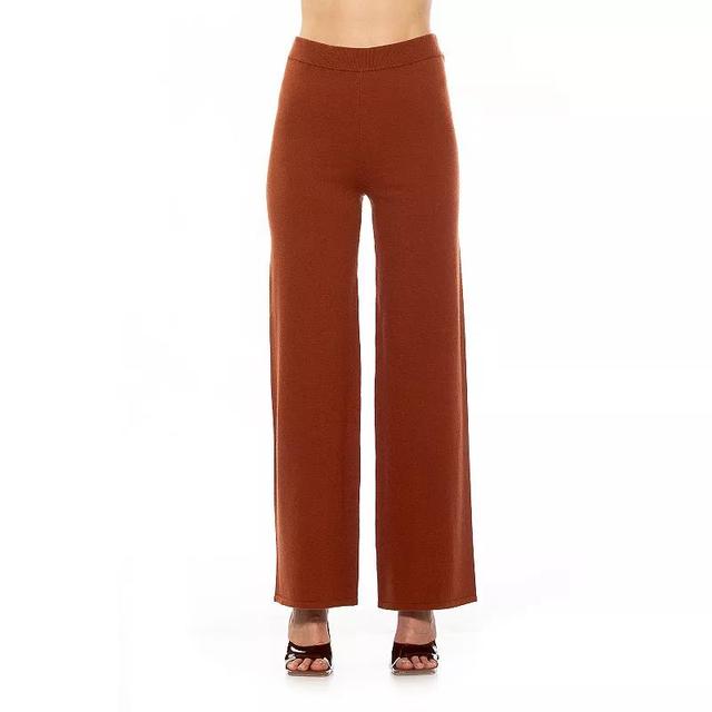 Womens ALEXIA ADMOR Miles Knitted High Waisted Wide Leg Pants Product Image