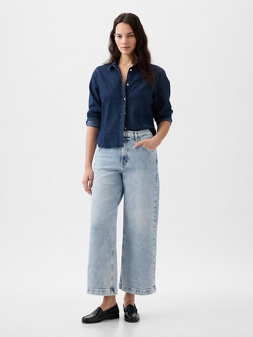 High Rise Stride Wide-Leg Ankle Jeans Product Image