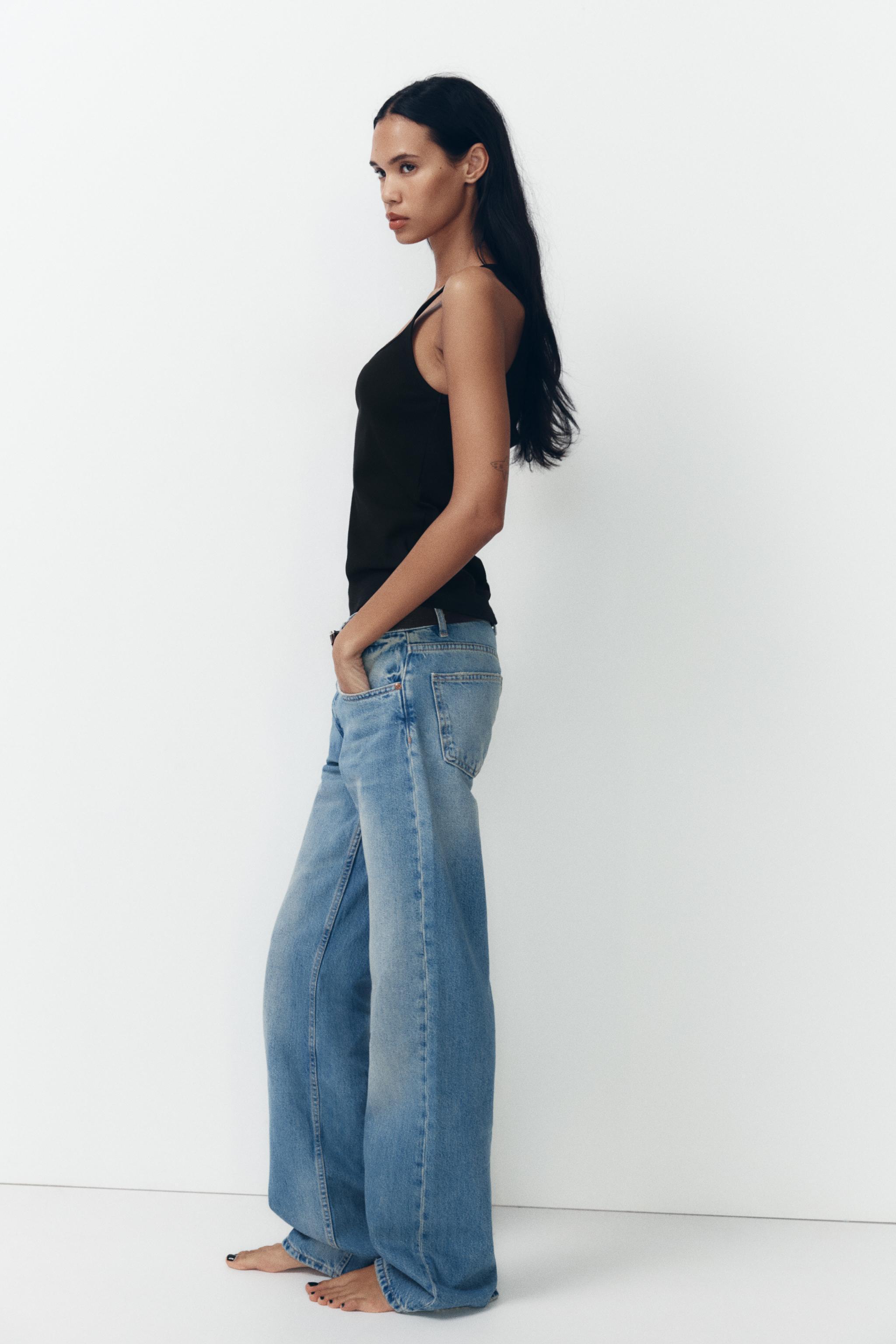 FULL LENGTH TRF MID-RISE WIDE LEG JEANS Product Image