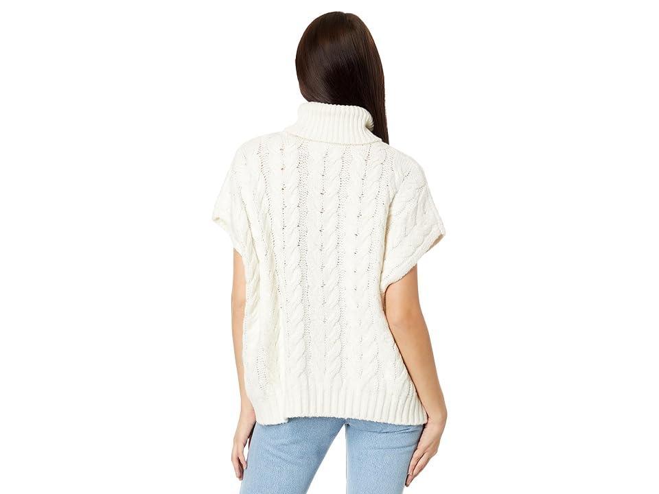 Splendid Abbott Short Sleeve Sweater (Snow Heather) Women's Sweater Product Image