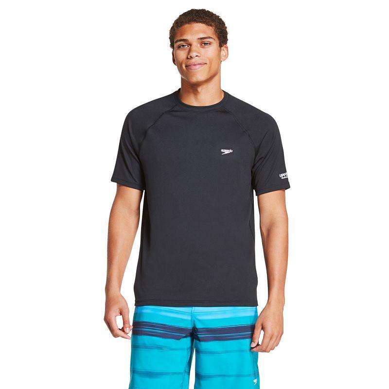 Mens Speedo Quick-Dry UPF 50+ Swim Tee Grey Product Image