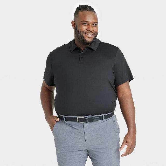 Mens Big Jersey Polo Shirt - All In Motion Black Onyx 2XL Product Image