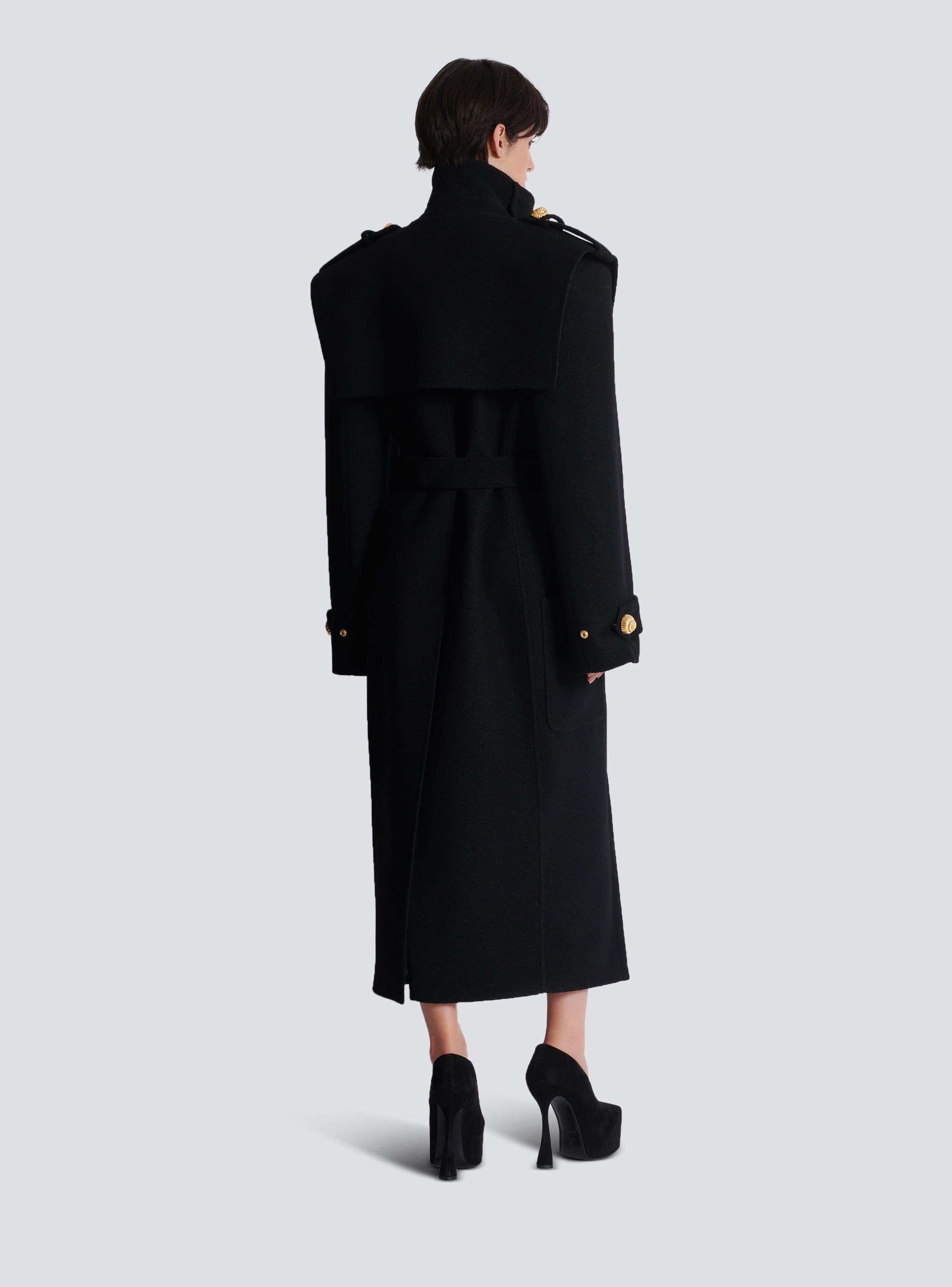 Wool button-down trench coat Product Image