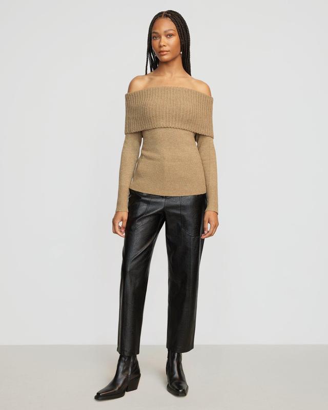 Kiana Ribbed Off-Shoulder Sweater Product Image