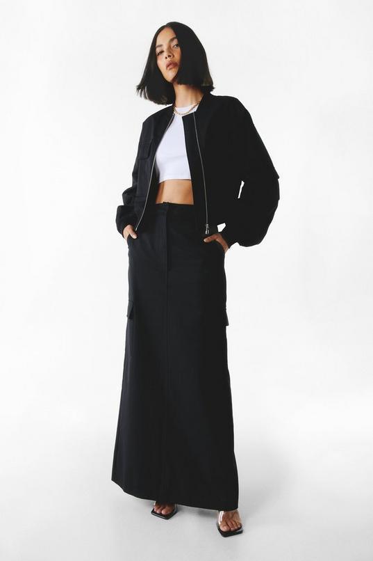 Tailored Cargo Maxi Skirt Product Image