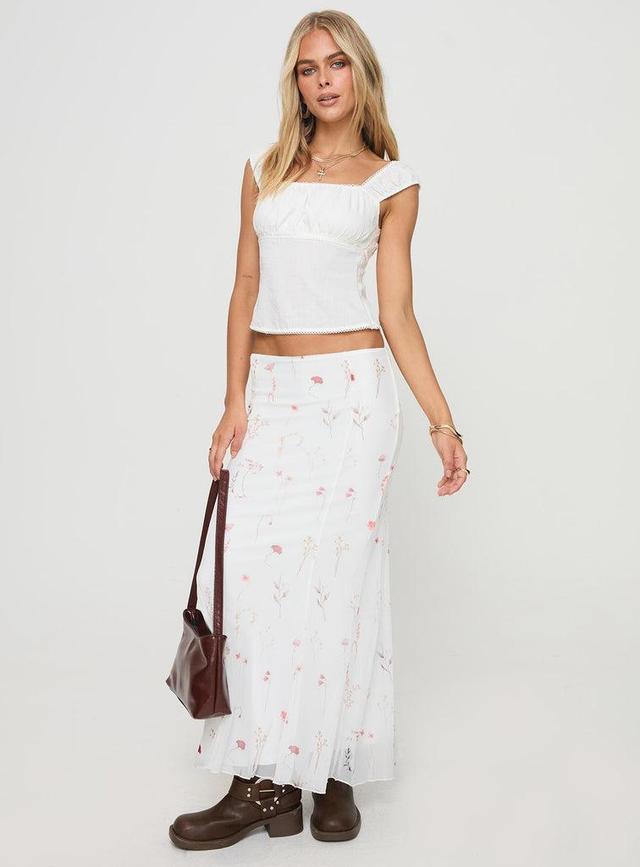 Breezewood Maxi Skirt White Product Image