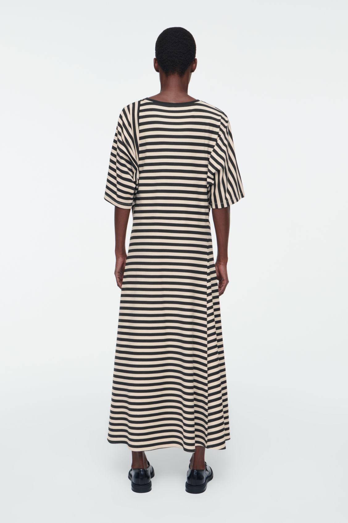 STRIPED JERSEY MIDI DRESS Product Image