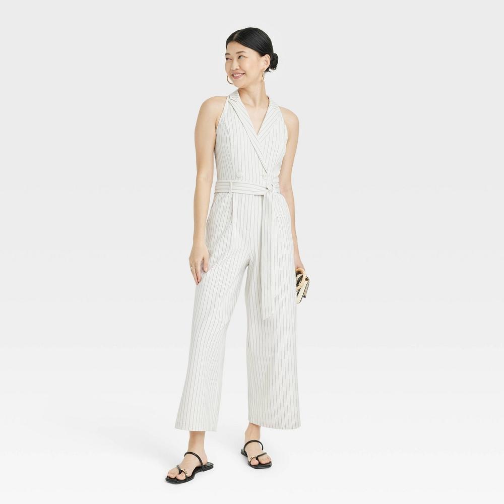 Womens Overt Occasion Jumpsuit - A New Day Cream Striped Product Image