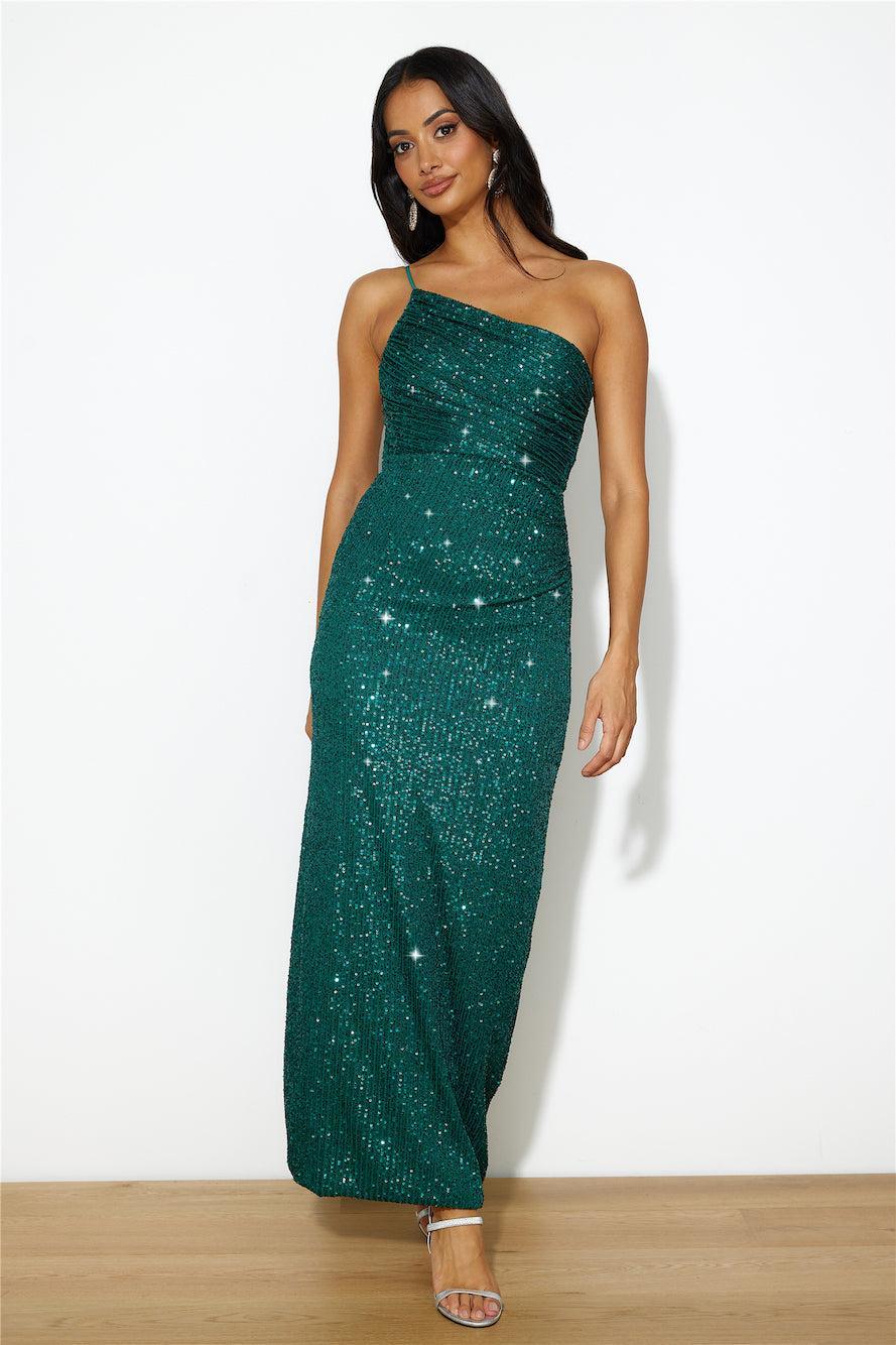 Super Stars Maxi Dress Emerald Green Product Image