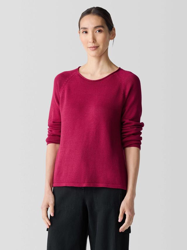 EILEEN FISHER Peruvian Cotton Blend Crew Neck Topfemale Product Image