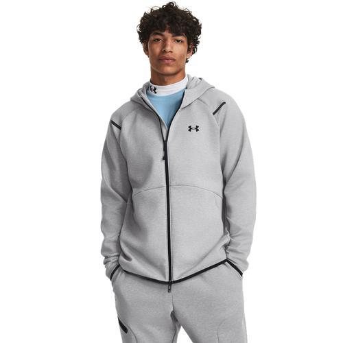 Under Armour Mens Under Armour Unstoppable Fleece Full-Zip Hoodie - Mens Mod Grey/Black Product Image