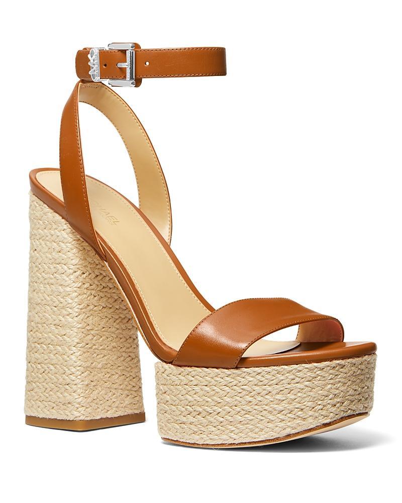 Michael Michael Kors Womens Ashton Espadrille High Heel Platform Sandals Product Image