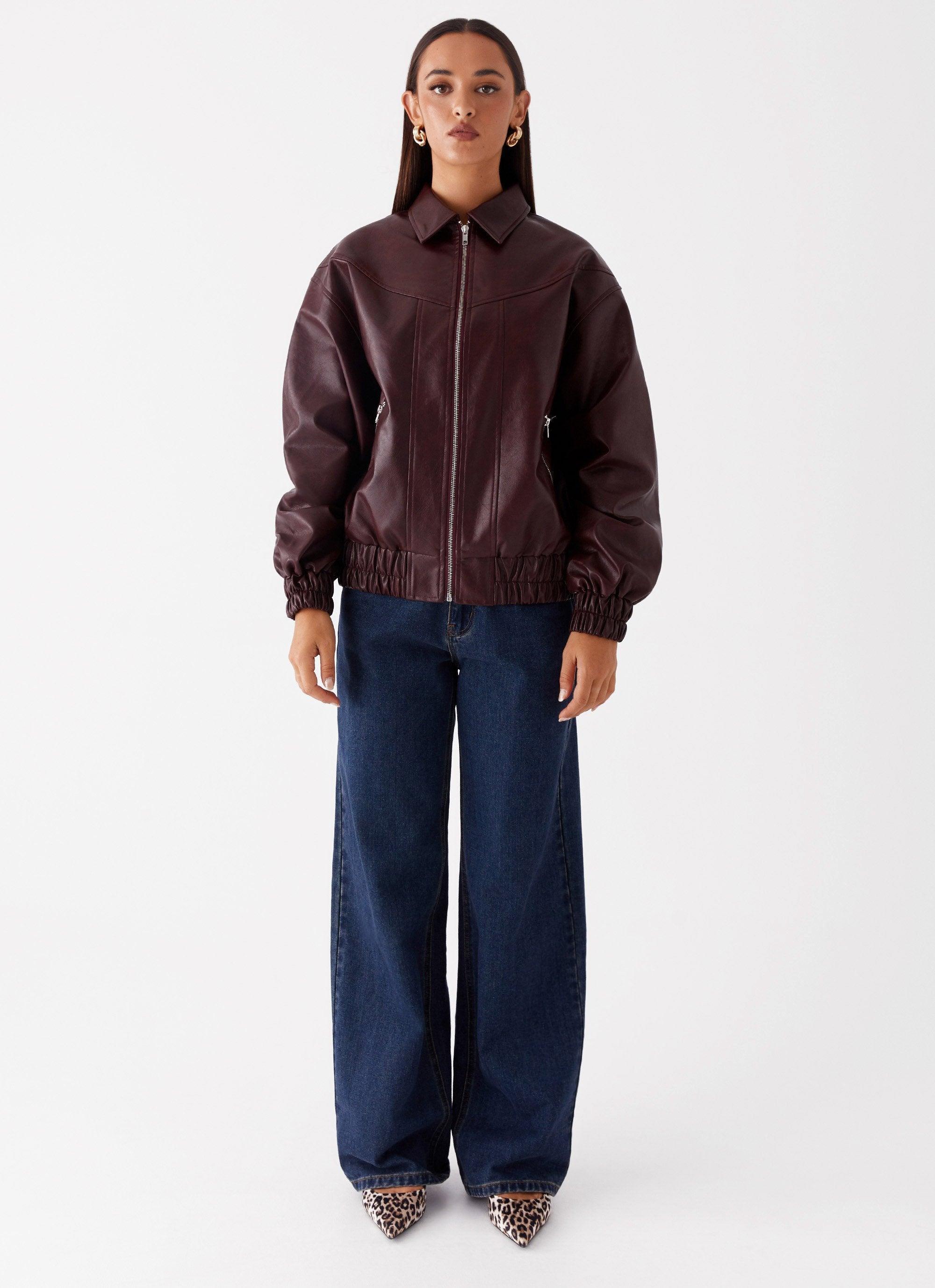 Holland Bomber Jacket - Wine Product Image