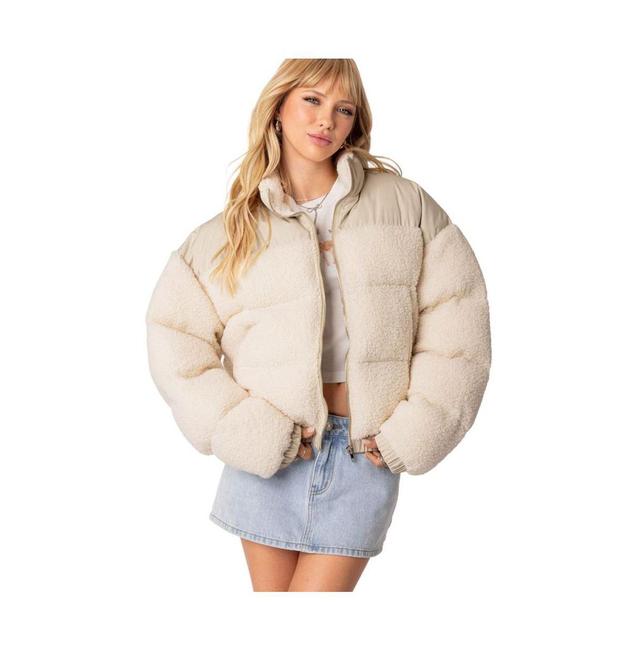 Womens Oversized sherpa puffer Product Image