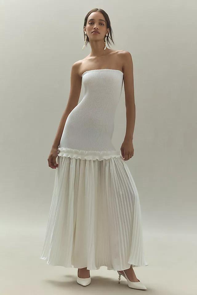 L'IDÉE Belle Detachable Organza Sleeve Drop-Waist Maxi Dress Product Image