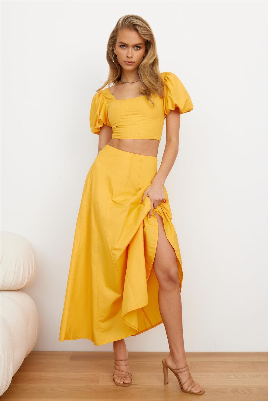 Orchard Field Maxi Skirt Yellow Product Image