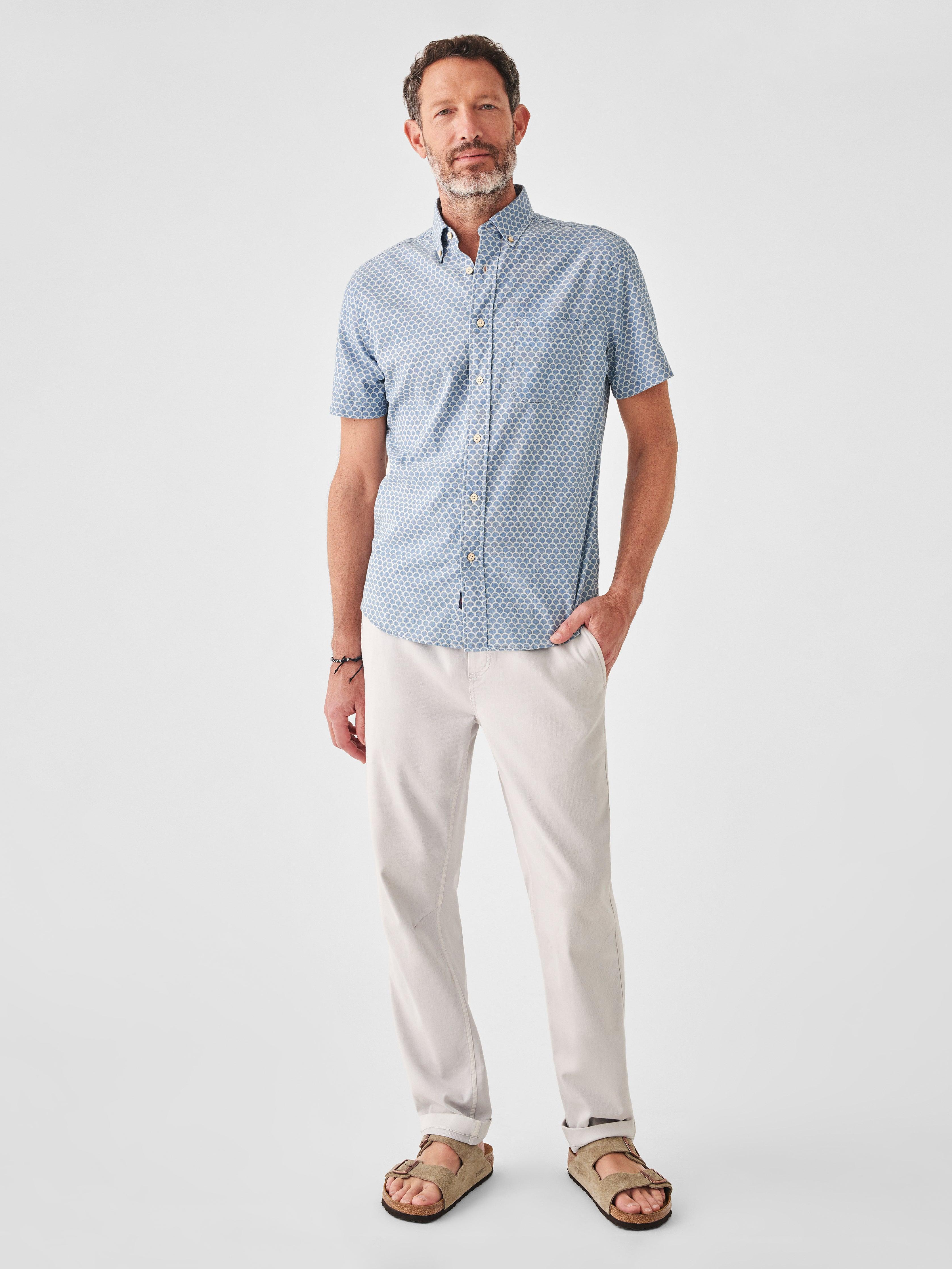 Short-Sleeve Stretch Playa Shirt - Fishscale Redux Male Product Image