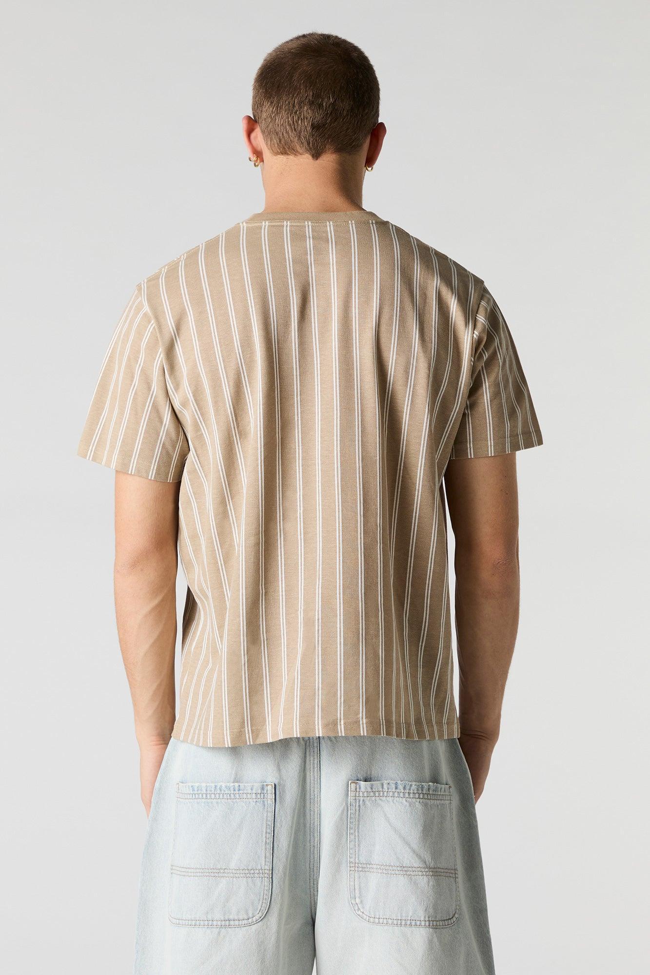 Striped Crewneck T-Shirt Male Product Image