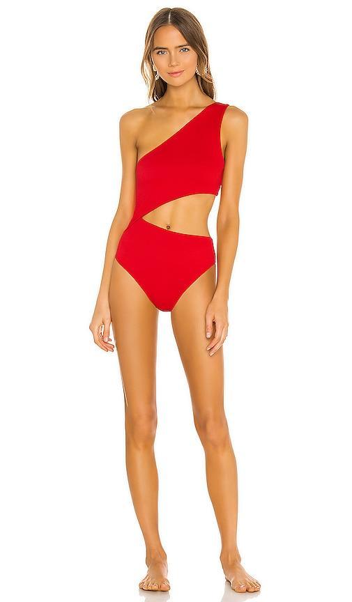 Beach Riot Celine Cutout One-Shoulder One-Piece Swimsuit Product Image