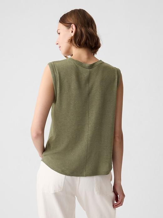 Linen-Blend Tank Top Product Image