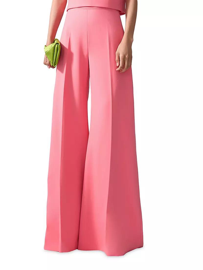 Stretch Wool High-Rise Wide-Leg Pants Product Image