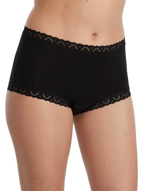 High-Rise Lace-Trim Boyshorts Product Image