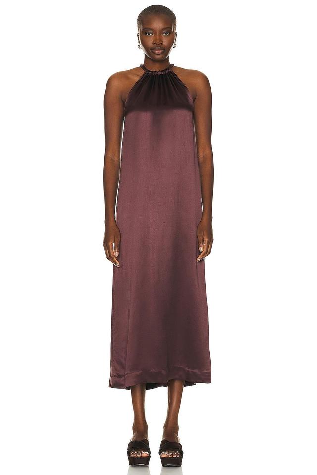 Loulou Studio Morene Long Dress Wine. (also in S, XS). Product Image