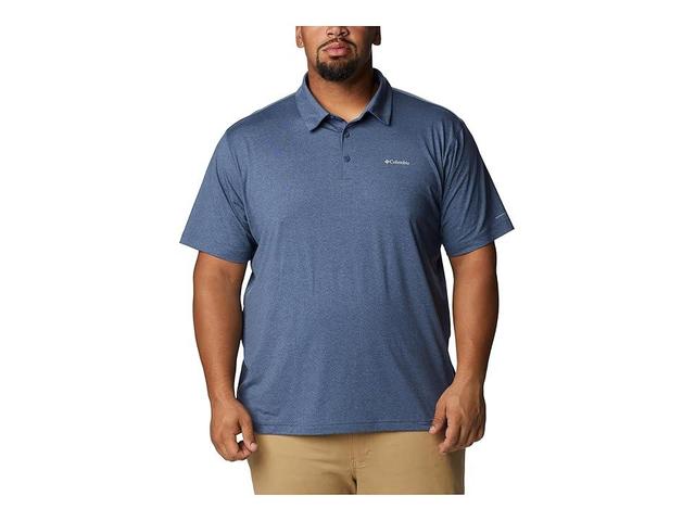 Columbia Big Tall Tech Trail Polo (Dark Mountain Heather) Men's Short Sleeve Pullover Product Image