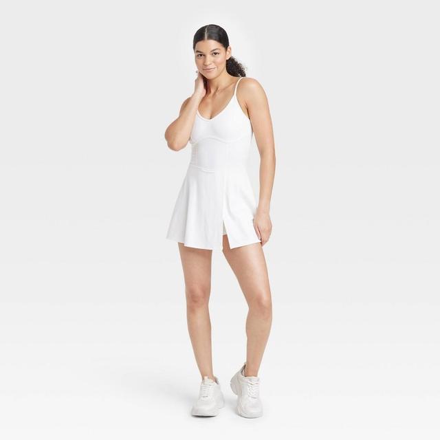 Womens Corset Detail Active Dress - JoyLab White M Product Image