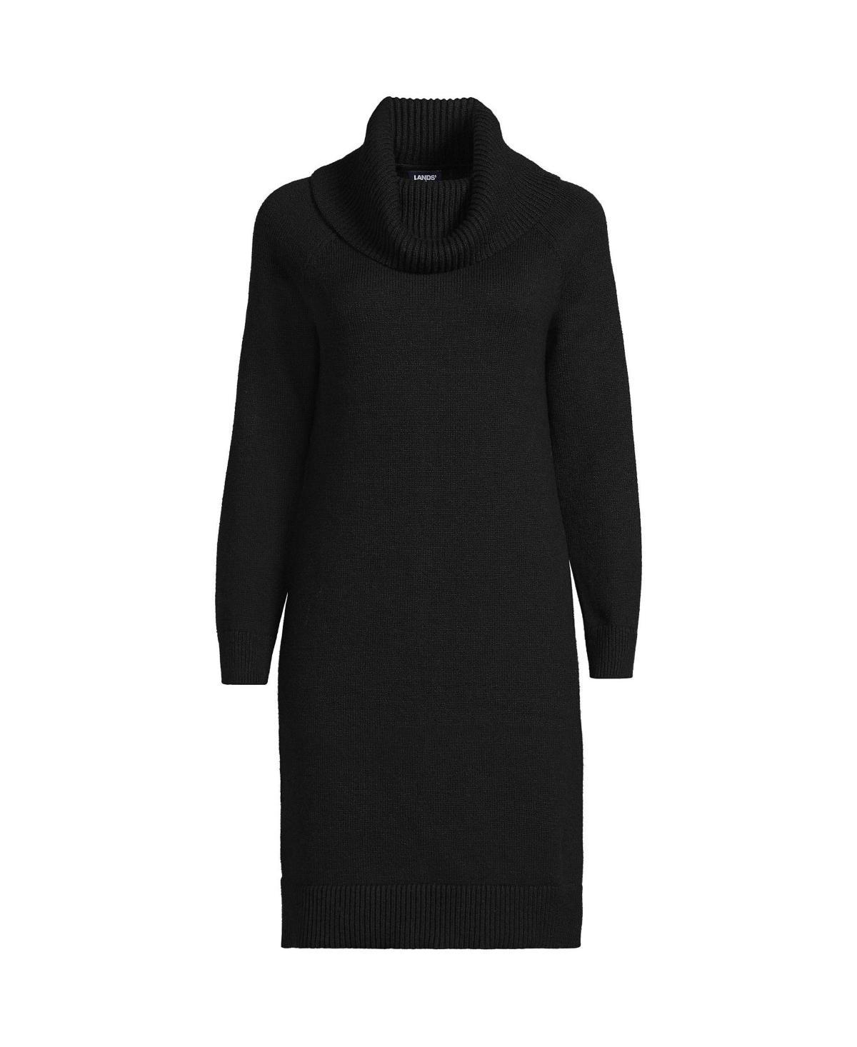 Womens Lands End Cozy Lofty Cowlneck Sweater Dress Product Image