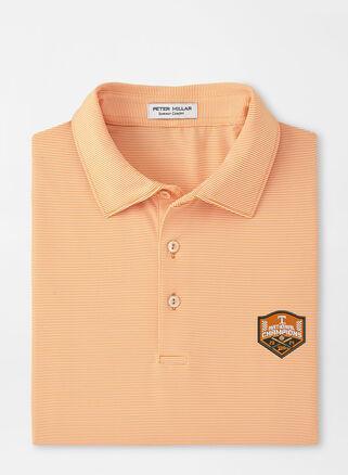 Peter Millar Mens Tennessee Jubilee Stripe Performance Polo | Color: Orange | Size: 3XL Product Image