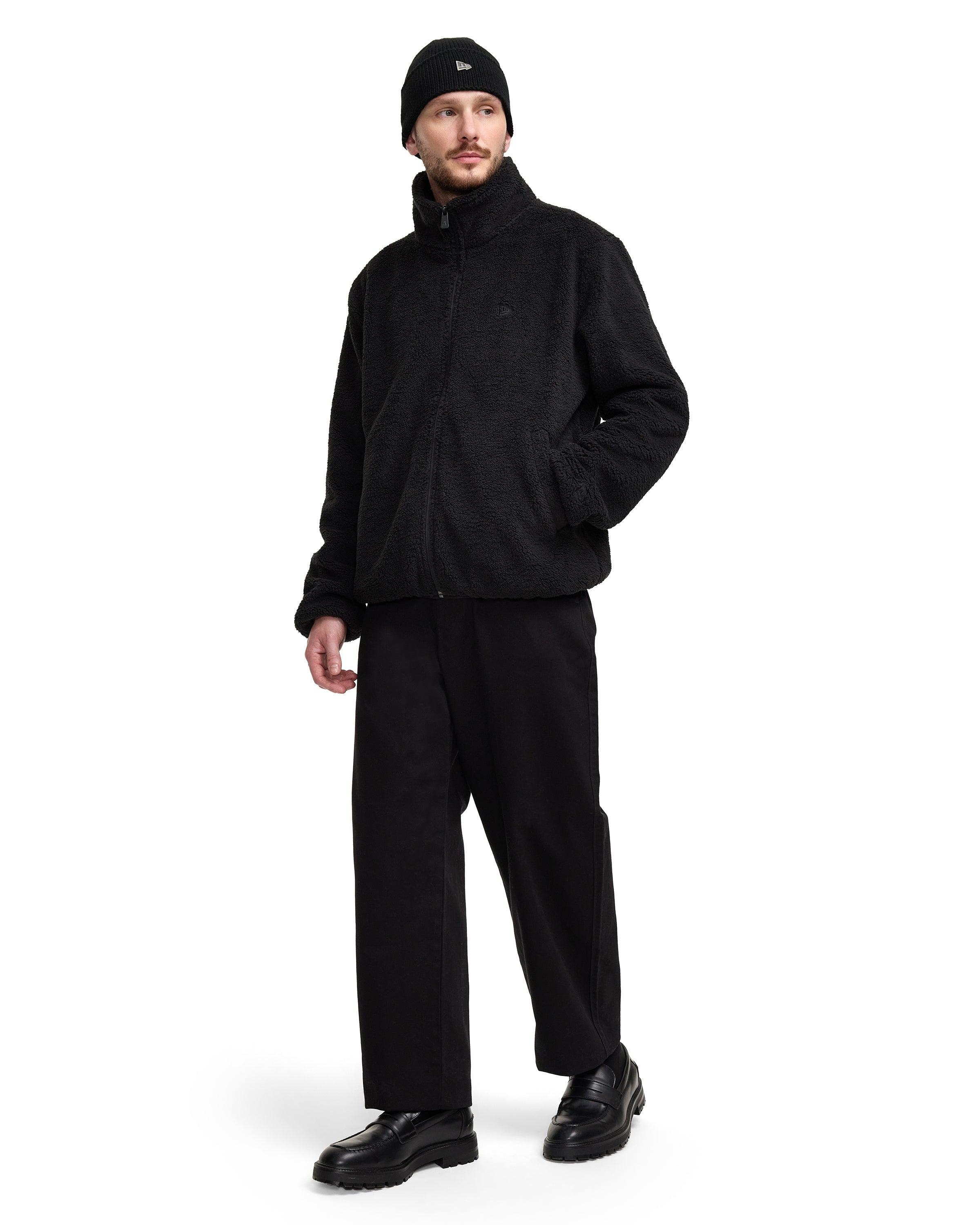 New Era Black Sherpa Jacket Male Product Image