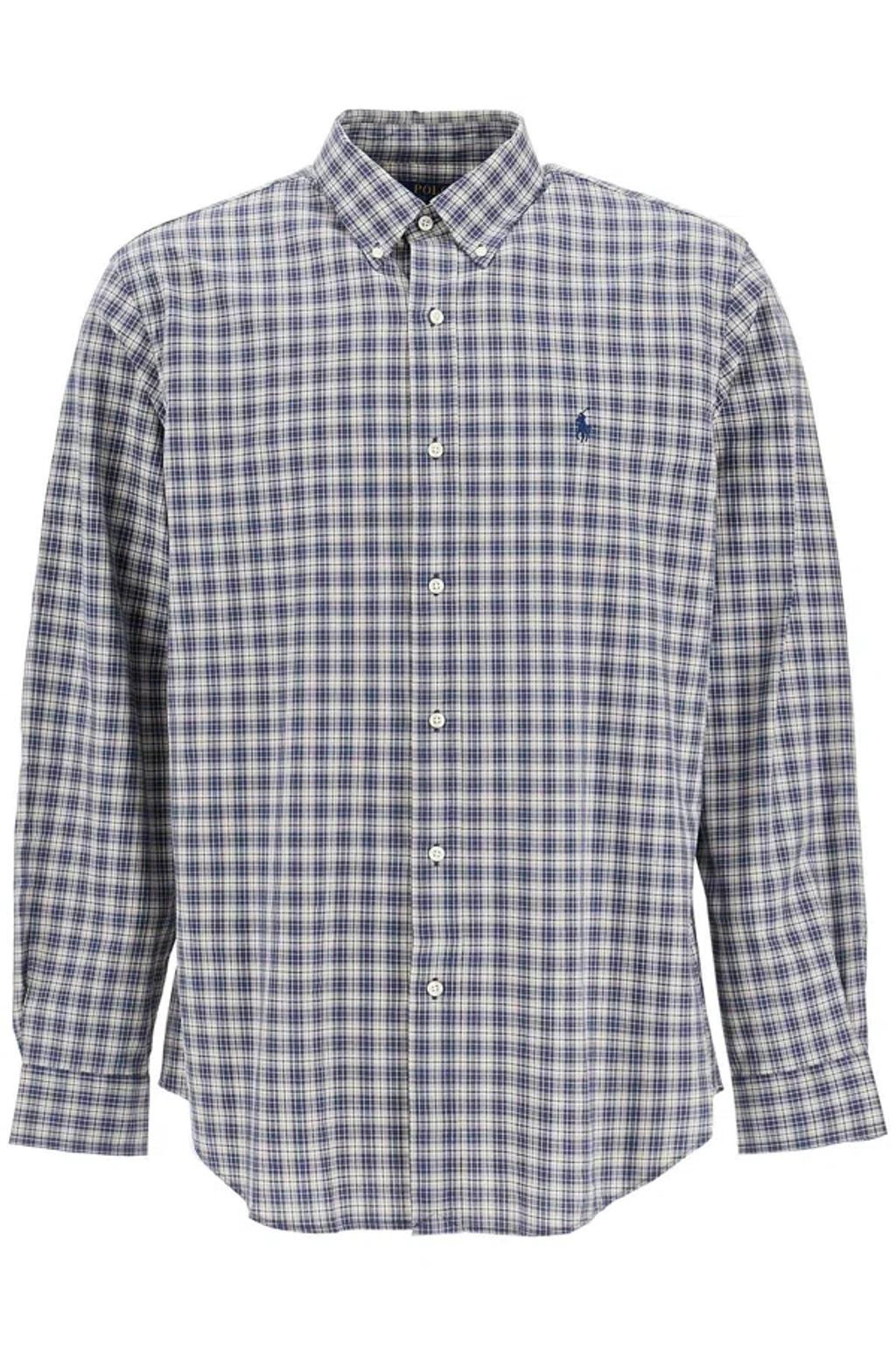 Custom Fit Cotton Stretch Shirt In Blue Product Image