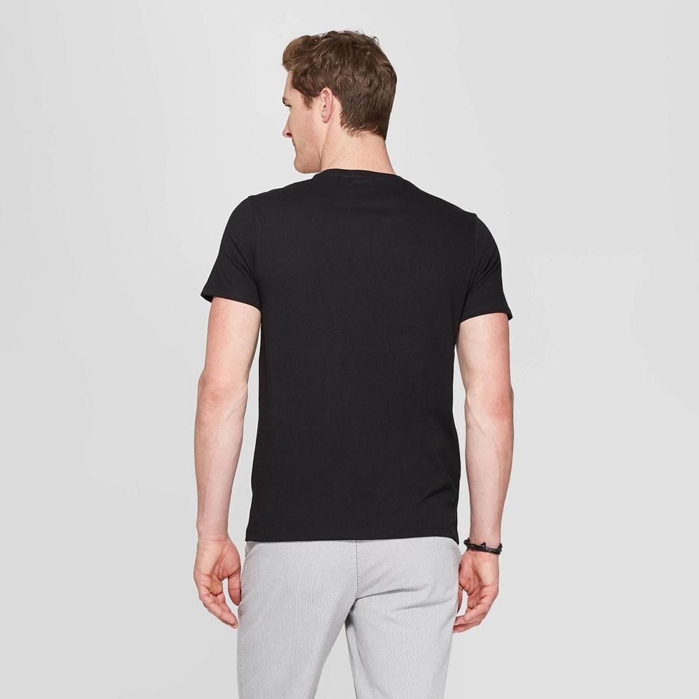 Mens Every Wear Short Sleeve V-Neck T-Shirt - Goodfellow & Co Black Product Image