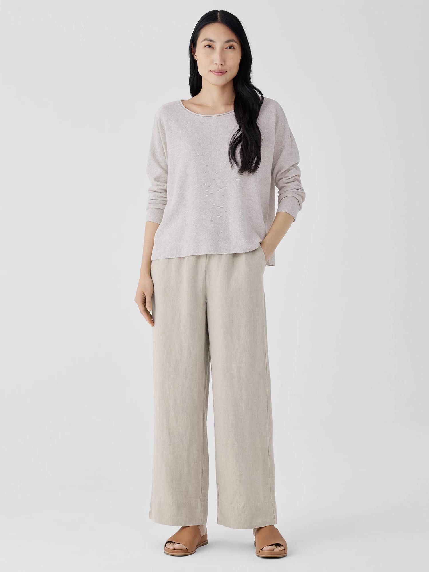 EILEEN FISHER Organic Linen Wide-Leg Pantfemale product image