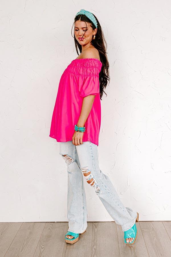 Made For Merriment Shift Top in Hot Pink Product Image