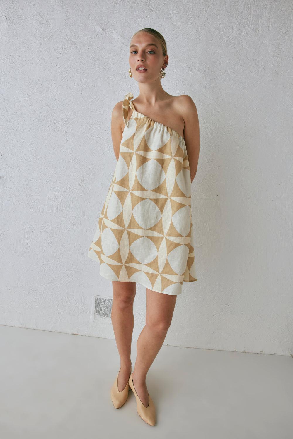 Slow Living Linen Mini Dress Scope Product Image