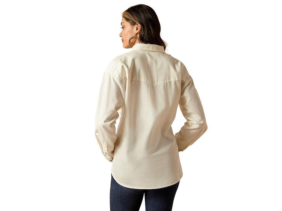 Ariat Wilkes Blouse Shirt (Cloud Dancer) Women's Clothing Product Image