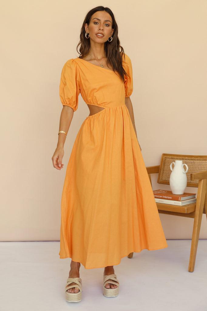 Ocherous Maxi Dress Orange Product Image