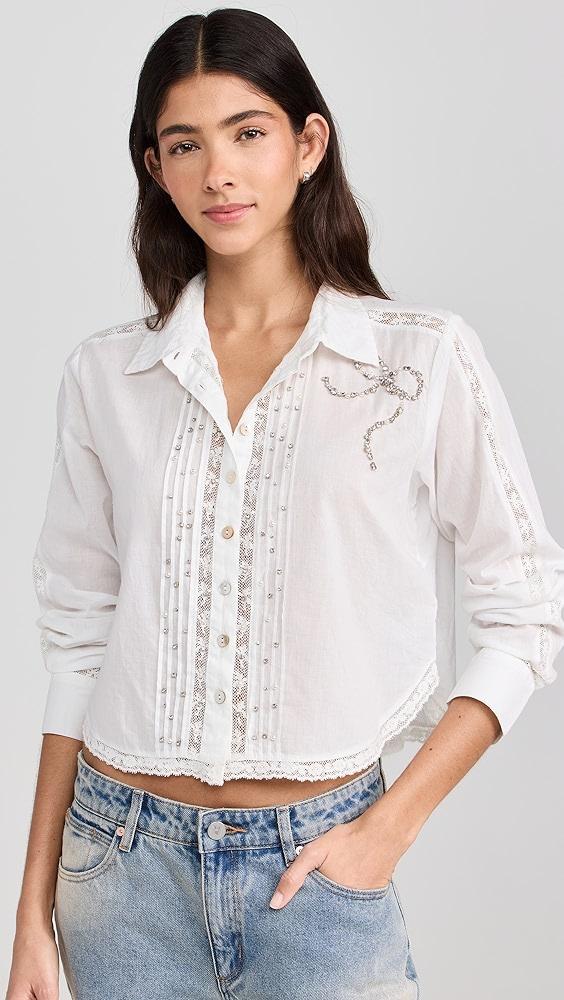 LoveShackFancy Embellished Rosaway Top | Shopbop product image