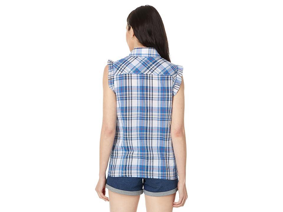 Tommy Hilfiger Womens Plaid Collared Sleeveless Top Product Image