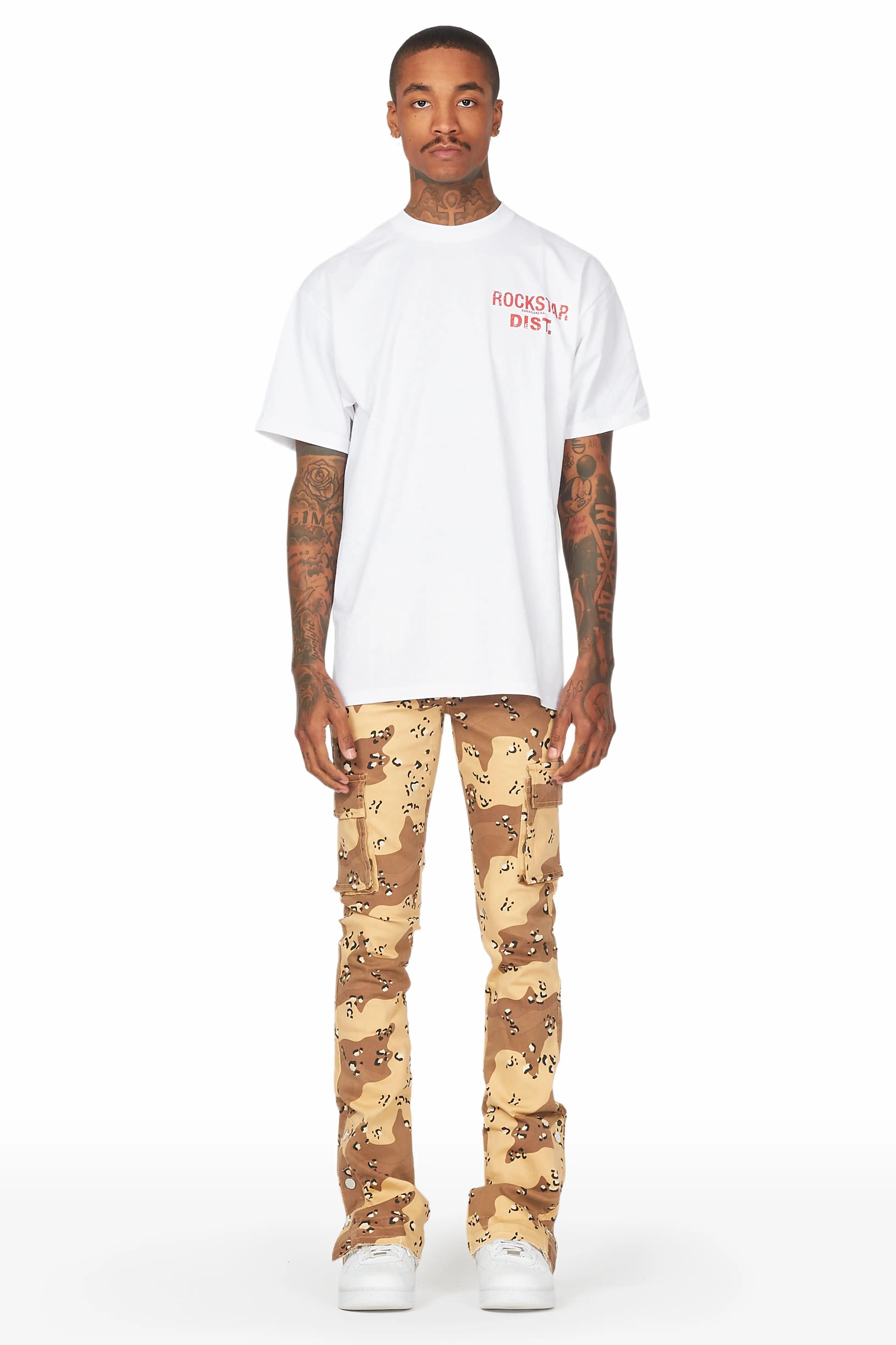 Waage Desert Camo Cargo Stacked Flare Jean Male Product Image