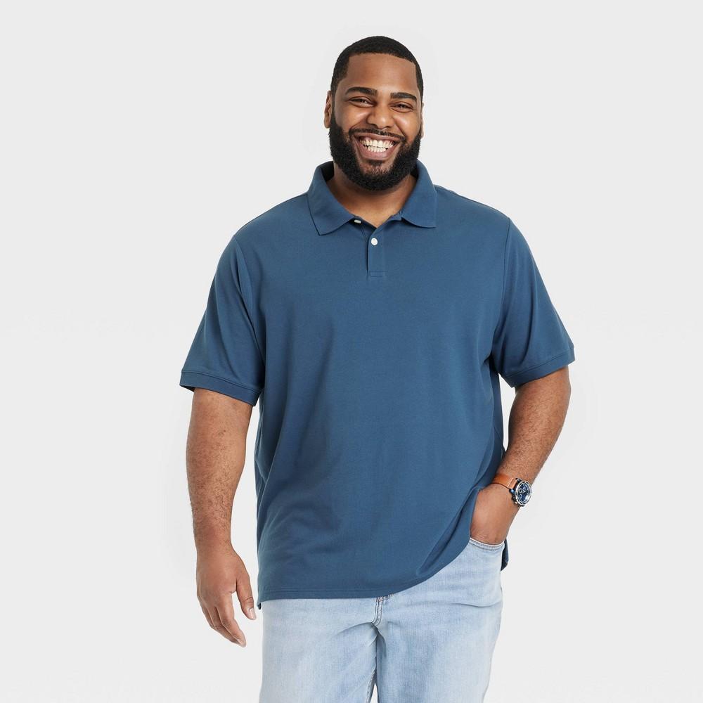 Mens Big & Tall Every Wear Polo Shirt - Goodfellow & Co Dark Blue 3XLT Product Image