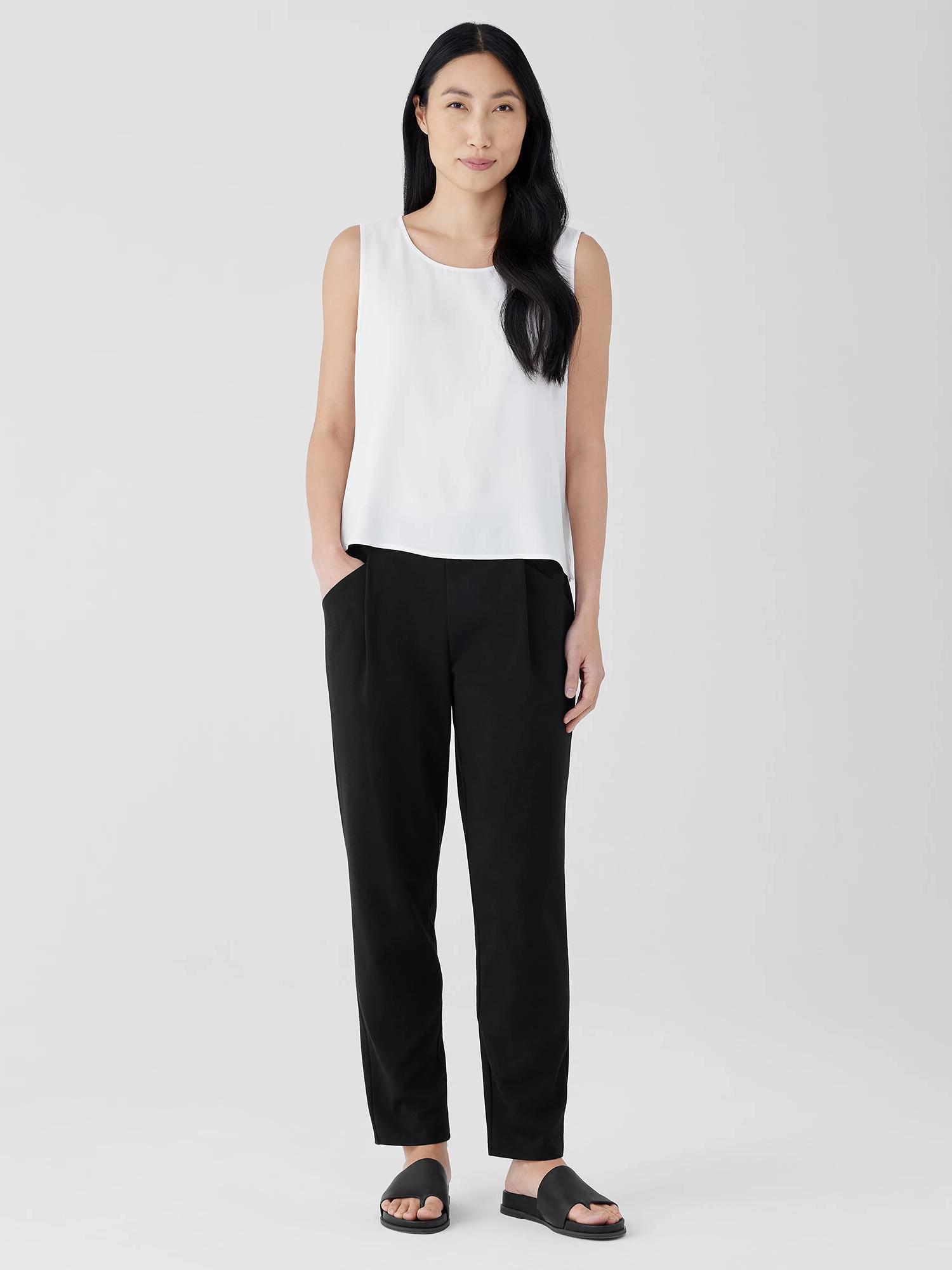 EILEEN FISHER Cotton Blend Ponte Carrot Pantfemale Product Image