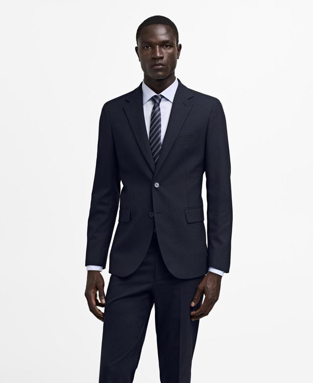 Stretch fabric slim-fit suit blazer - Men | MANGO USA Product Image