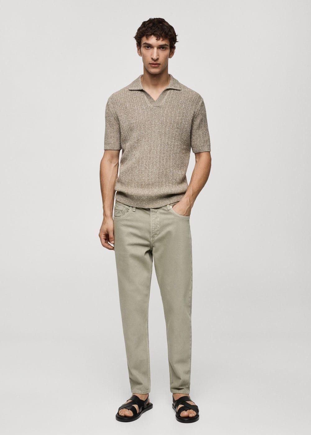 MANGO MAN - Ben cotton tappered-fit jeans khakiMen Product Image