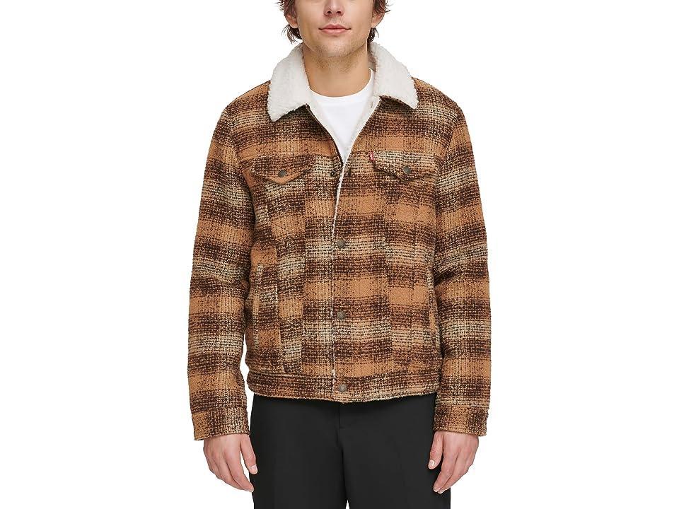 Mens Levis Faux Wool Sherpa Lined Trucker Jacket Product Image