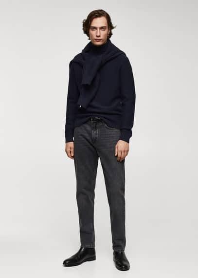 MANGO MAN - Turtleneck knit sweater dark navyMen Product Image